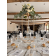 Centre de table colonne dorée 100cm