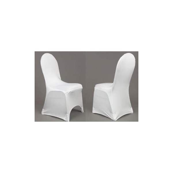 Housse de chaise Lycra blanc